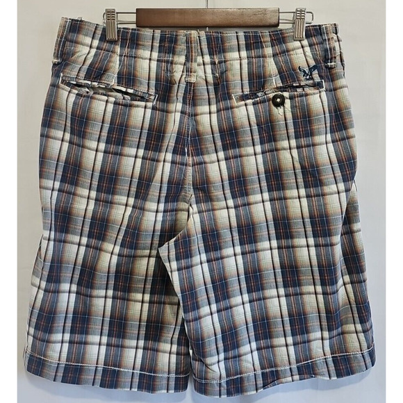 American Eagle Men's Longer Length Size 34 Shorts Plaid Beachy Summer Vacation - Picture 2 of 6